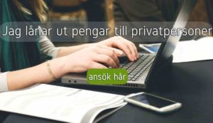 Jag lånar ut pengar till privatpersoner