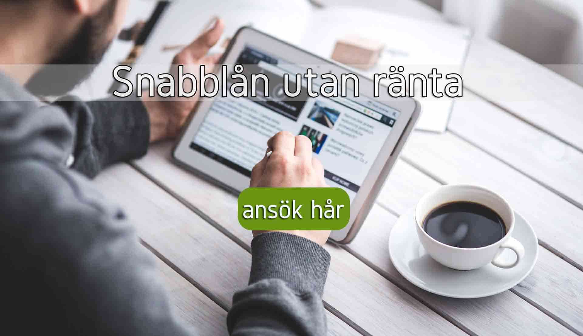 Snabblån utan ränta