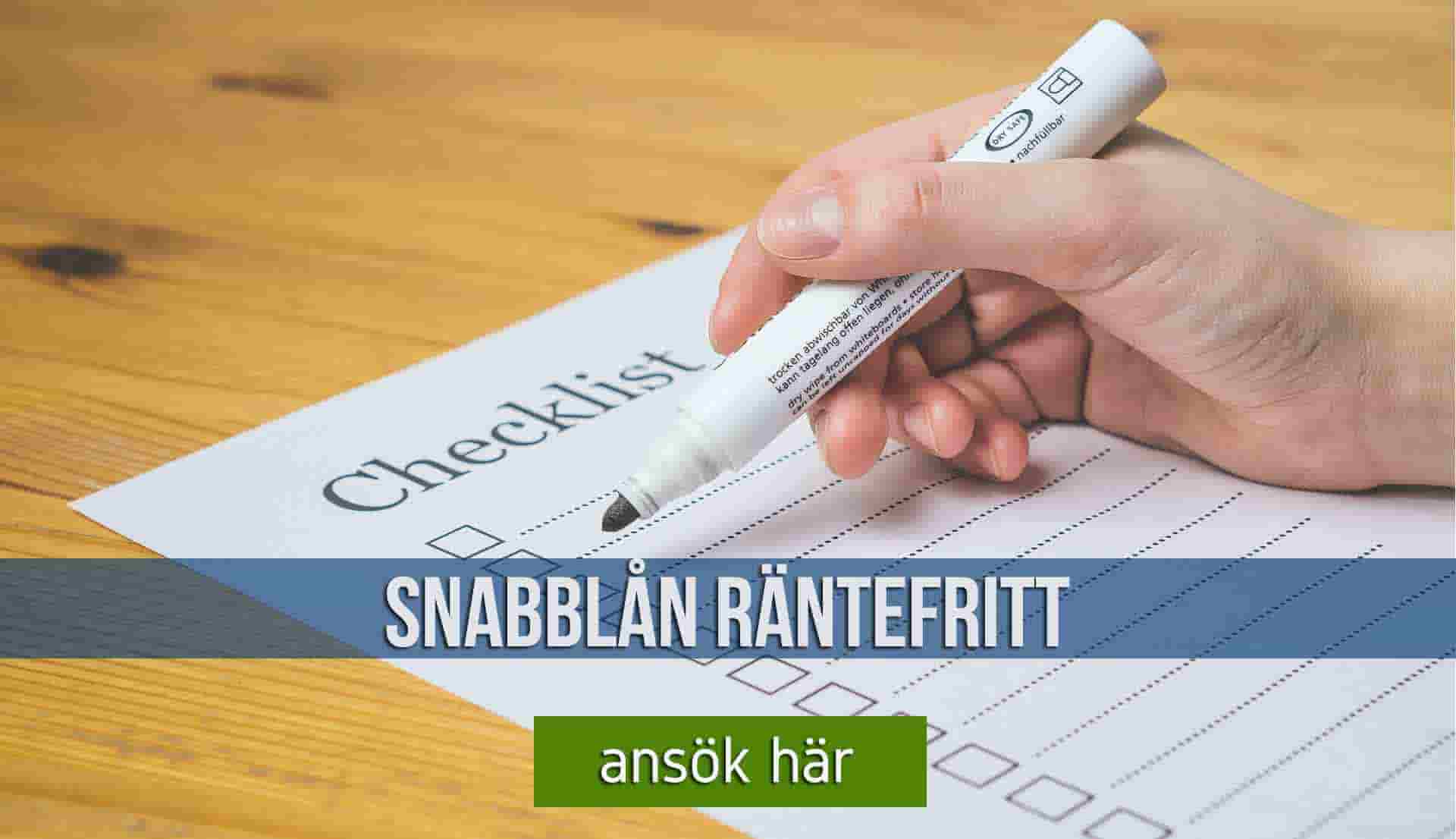 Snabblån räntefritt